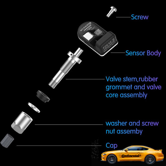 Black Metal TPMS Sensor Starter Kit - 315 /433 MHz - Maventech