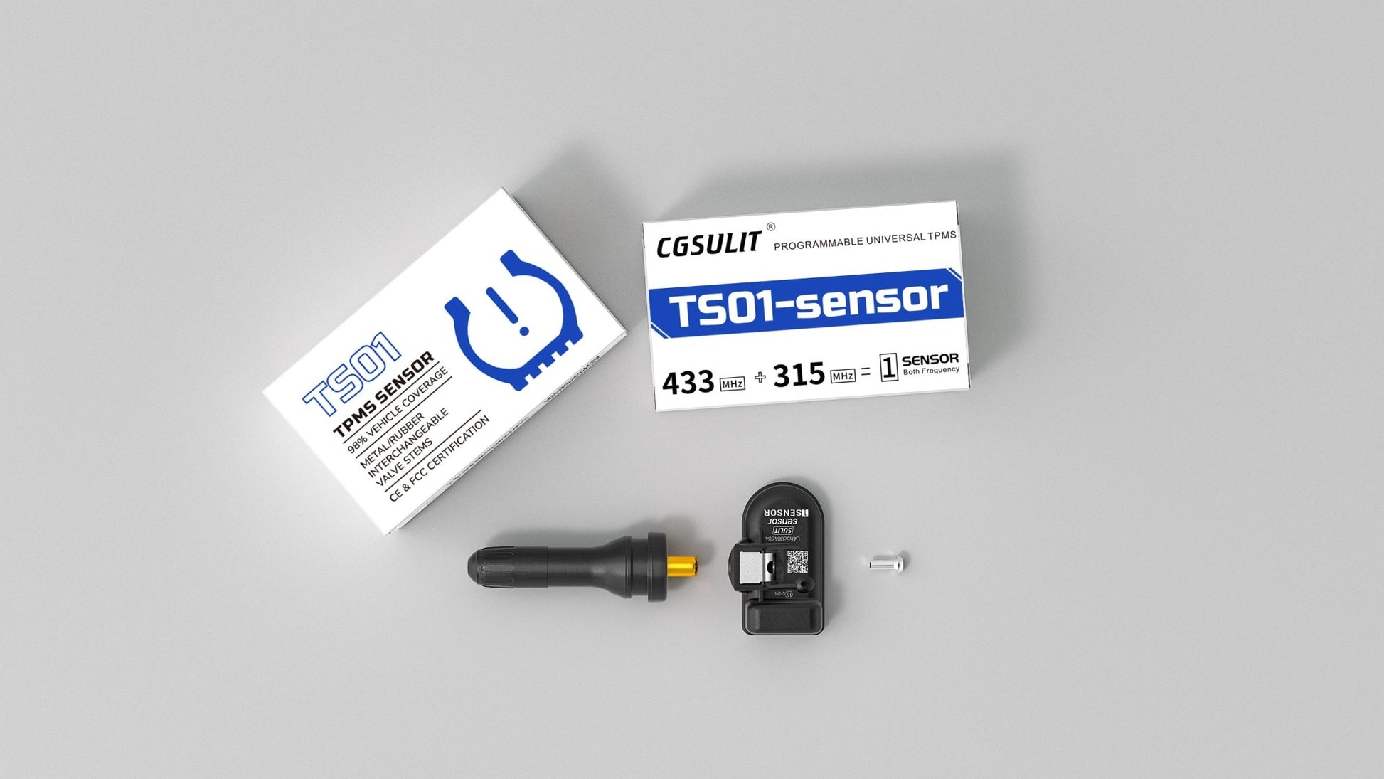 Black Metal TPMS Sensor Starter Kit - 315 /433 MHz - Maventech